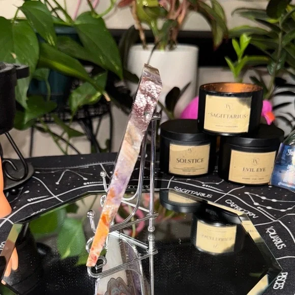 Amethyst Agate Slab on Stand - Picture 8 of 9